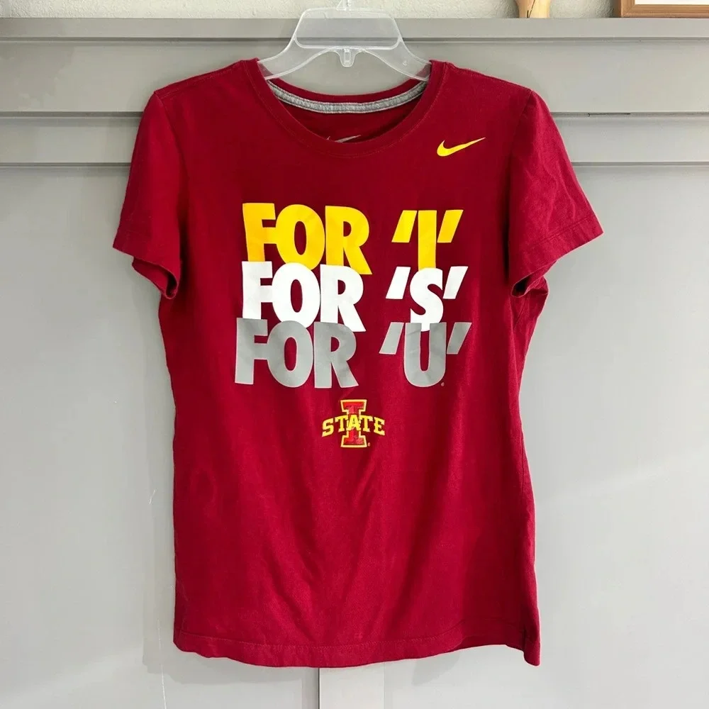 Nike Iowa State Women’s Slim Fit Large Short Sleeve Tee